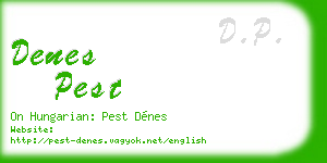 denes pest business card